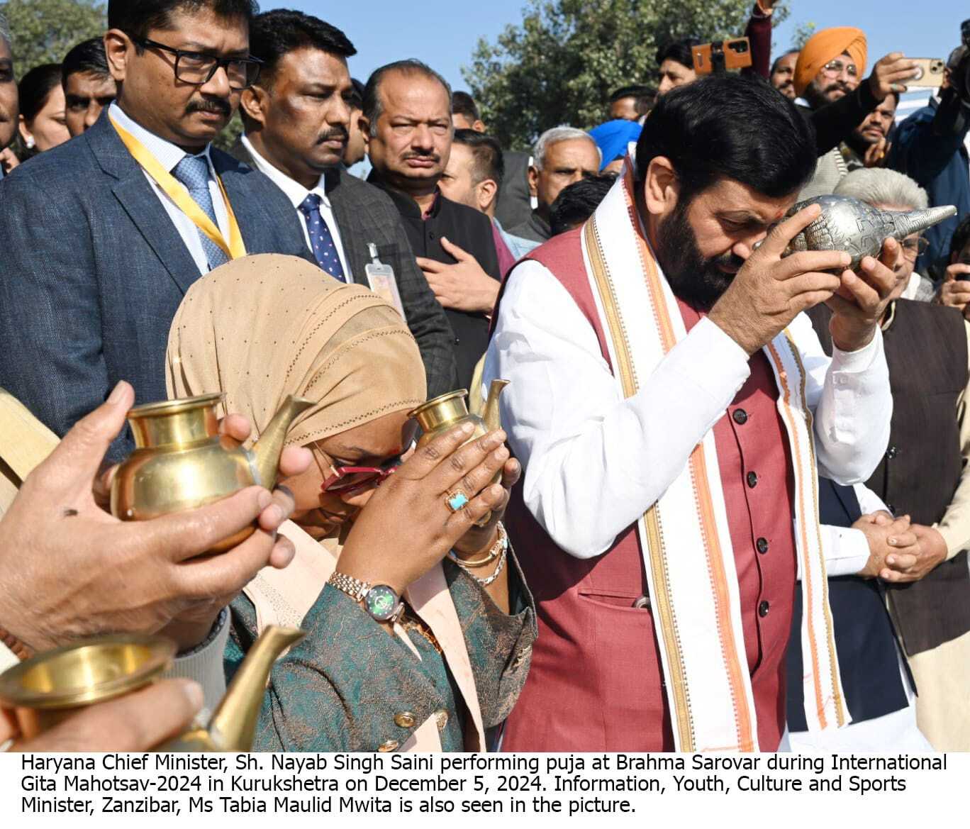 CM Nayab Singh Saini Inaugurates IGM-2024 Amidst Chanting of Mantras