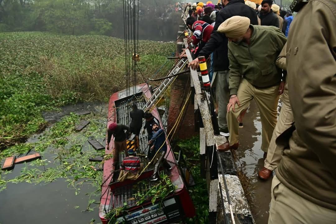 8 Killed, 18 Injured in After Bus Falls in Drain in Bathinda