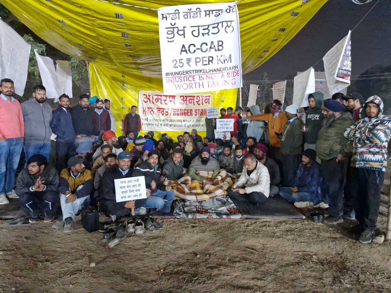 Arun Sood helped to end the fast unto death of Chandigarh Tricity Cab Driver Union President and got their demands accepted