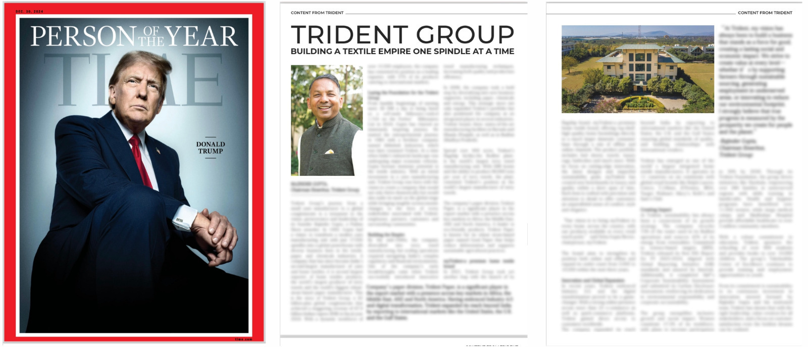 Rajinder Gupta, Trident Group’s Textile Pioneer, Featured in TIME’s 'Person of the Year'