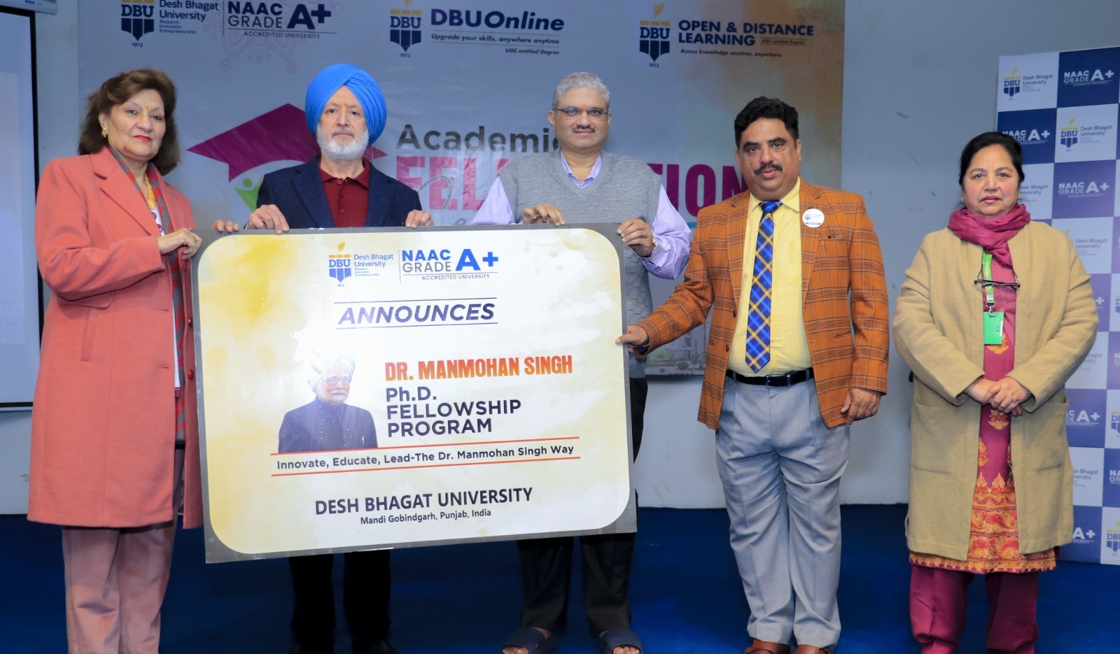 Desh Bhagat University Introduces Dr. Manmohan Singh Ph.D. Fellowship Programme